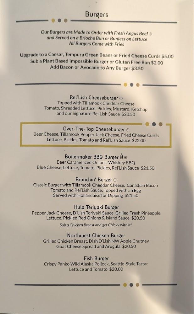 Rel'Lish Burger Lounge Menu image 4